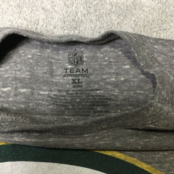 Green Bay Packers Shirt Mens XL Gray Short Sleeves NFL Team apparel Football Tee - Picture 3 of 6